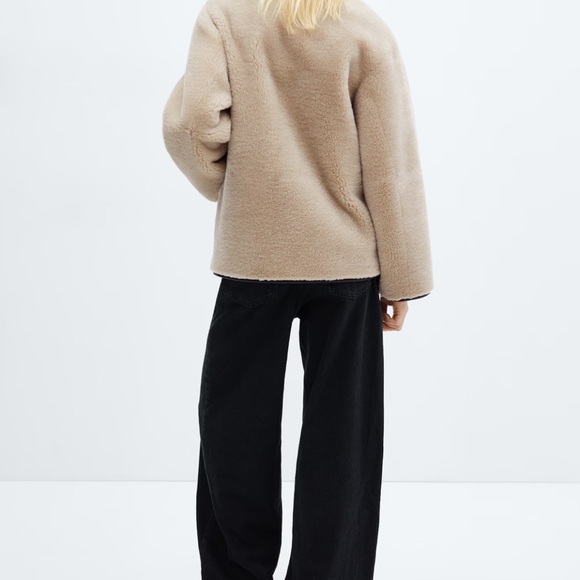 Mango Faux Shearling Coat - Picture 3 of 9